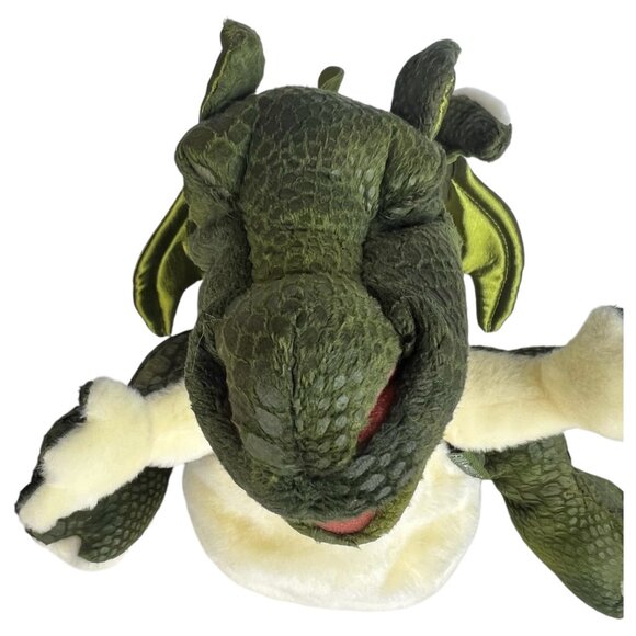 Folkmanis Baby Dragon Hand Puppet Plush Green 9 Inch Wings Stuffed Animal Toy - Picture 3 of 11